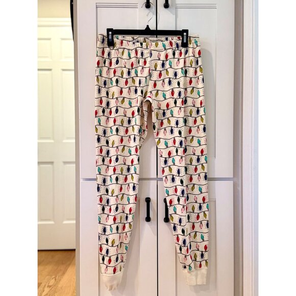 Hanna Andersson Bright Bulbs Christmas Lights Pajamas Set Size Adult Medium - Picture 4 of 4